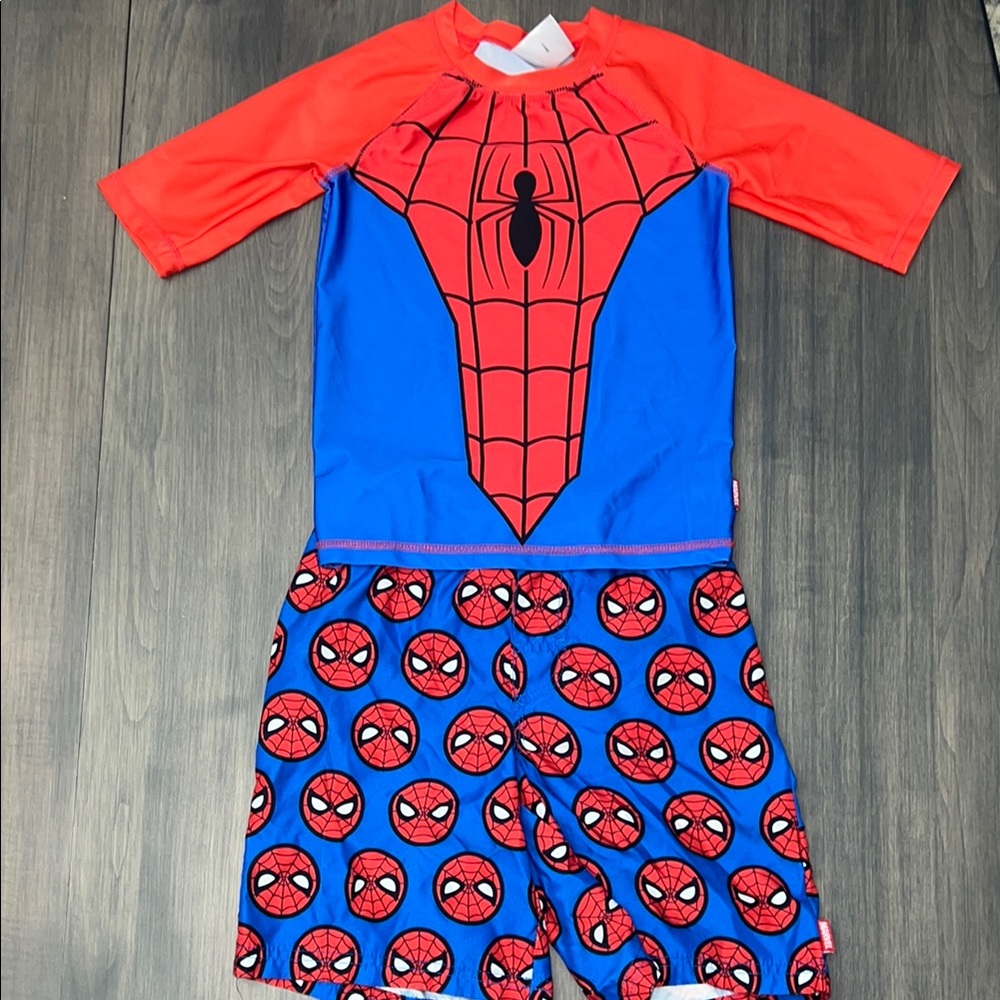 Spider-Man Kids Swim Set in Red and Blue Size 9/10